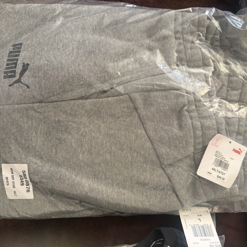 Puma Heather Gray Jogger Sweatpants with Logo